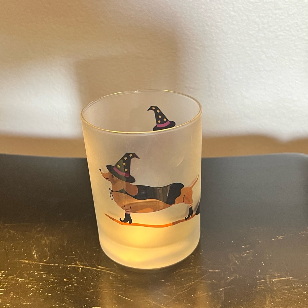 Halloween Dachshund Candle Holder